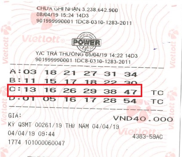 Vietlott trao giải Jackpot 2 Power 6/55 kỳ 00261 - Tructiepxoso.Vn