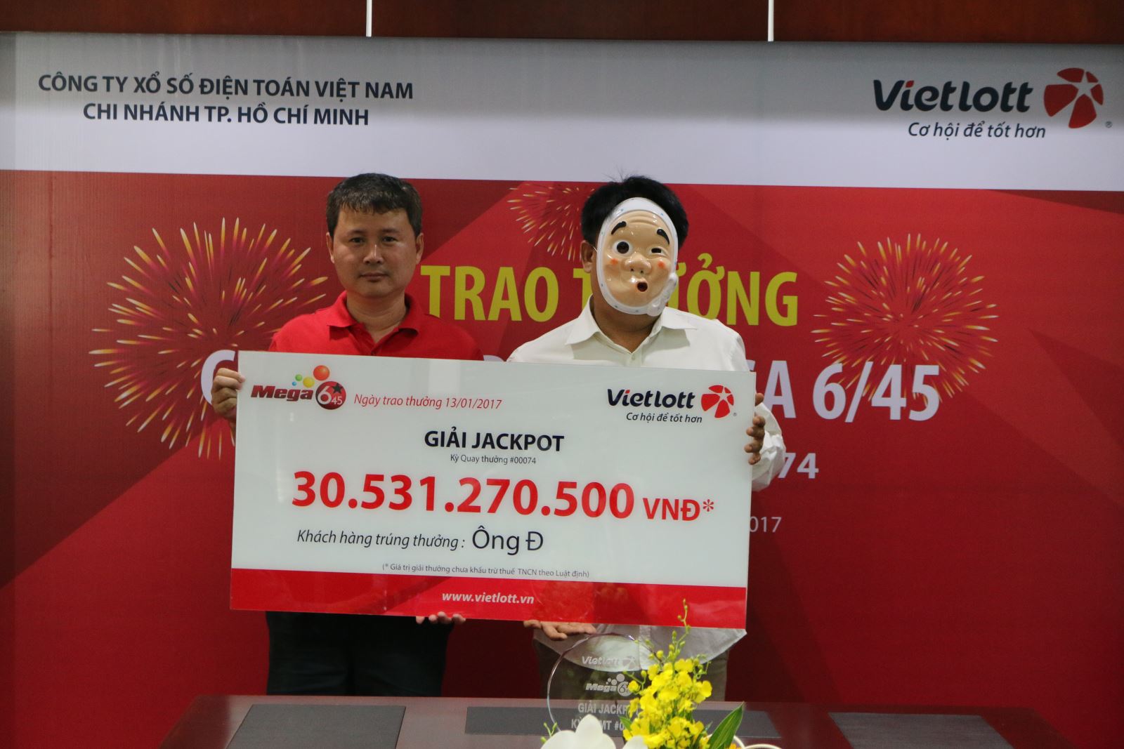 Vietlott trả thưởng Jackpot kỳ quay số mở thưởng số 74 - Tructiepxoso.Vn
