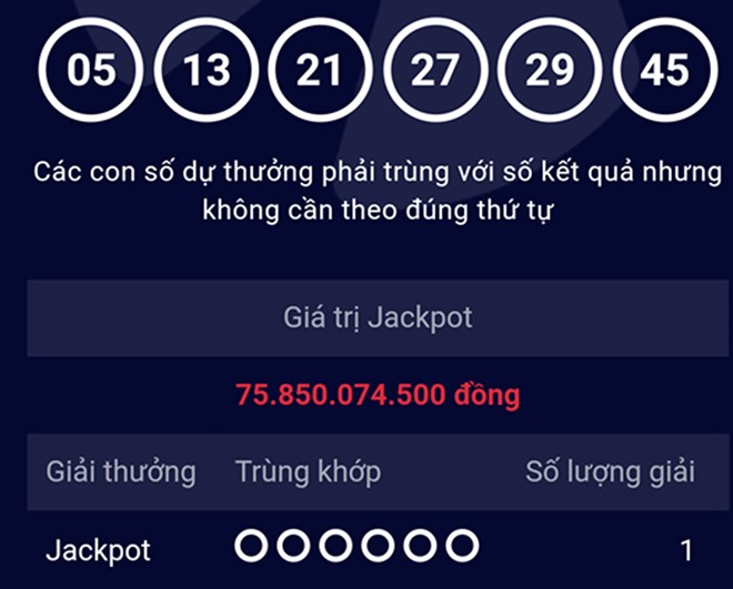 Thêm người trúng Jackpot vào ngày đầu năm Tết Đinh Dậu 2017 - Tructiepxoso.Vn
